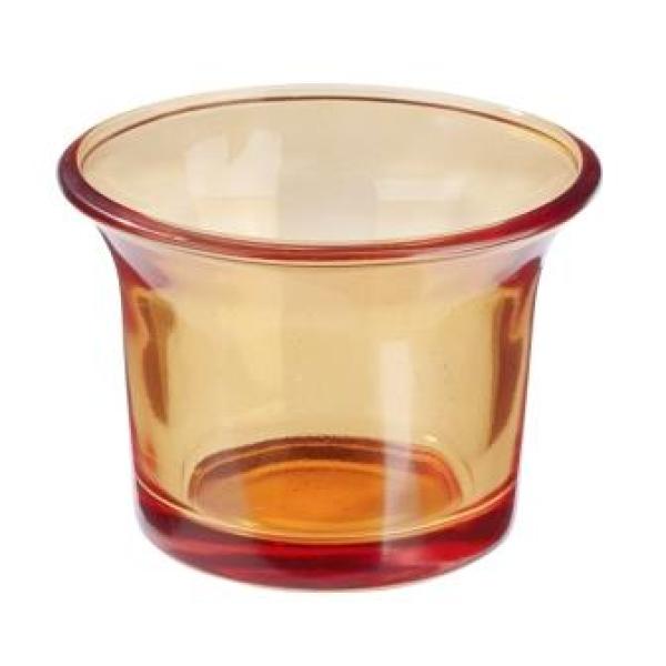 Teelichtglas 6,5 x 4,5 cm, orange