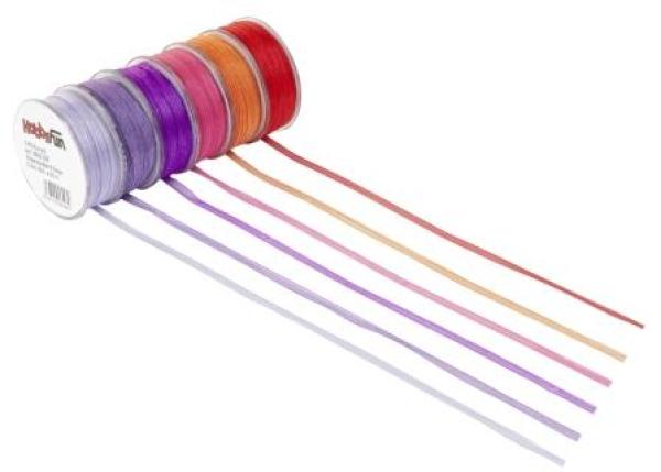 Organza-Band rot, 5 mm, Rol. à 50 m  ldm