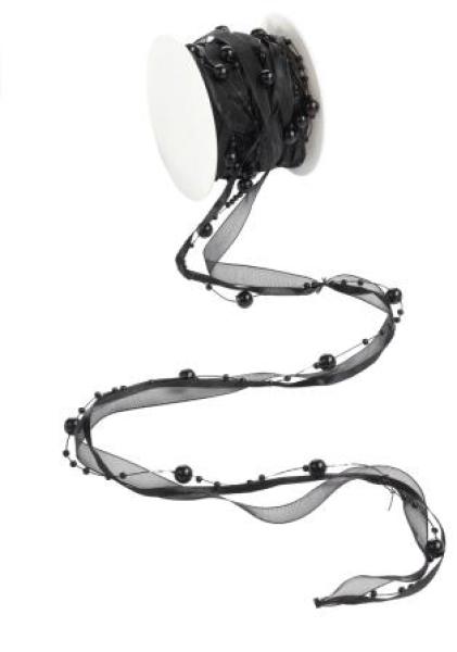 TRENDY-Band mit Perlen,ldm, schwarz