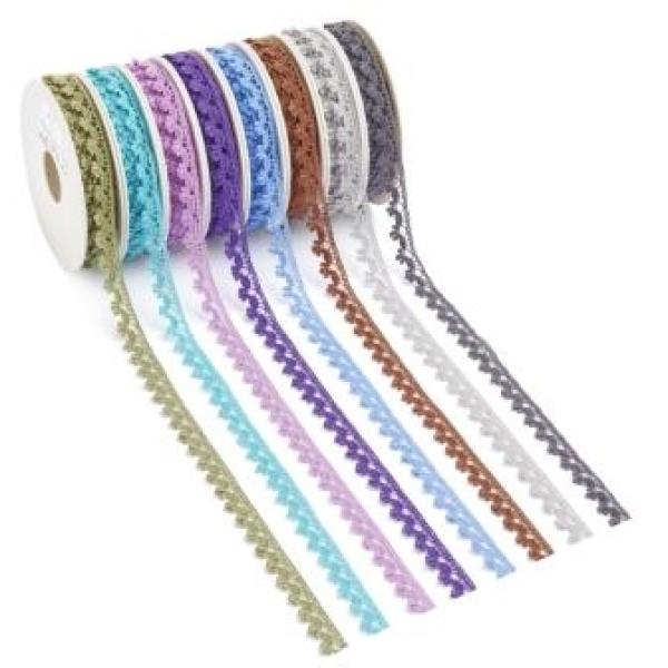 CREApop® Borte Landliebe türkis, 13 mm, ldm, 100 % Polyester  ldm