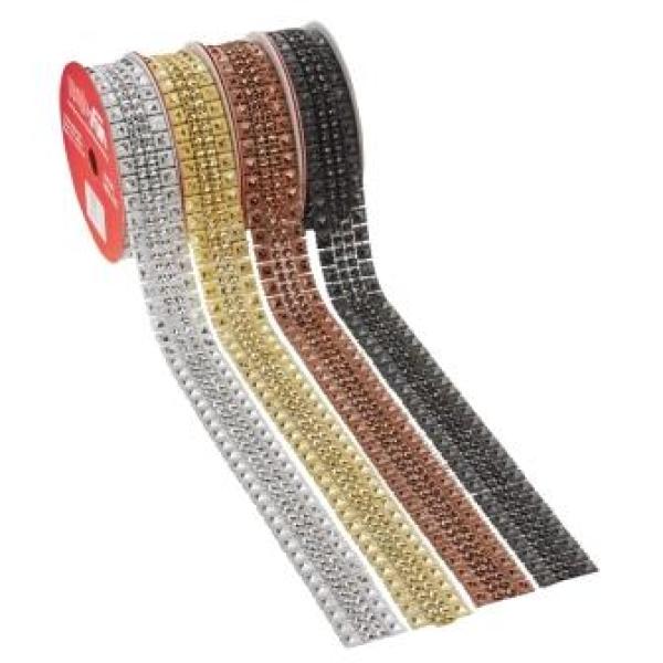 Schmuckborte New York, 25 mm, gold, Rol. à 3 m  ldm