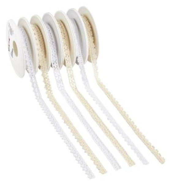 Spitze Liege creme, 13 mm, Rol. à 10 m   ldm