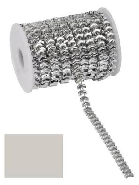 Nieten-Borte Design IX, silber, Rol. à 9,2 m