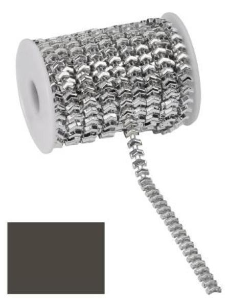 Nieten-Borte Design IX, anthrazit, Rol. à 9,2 m