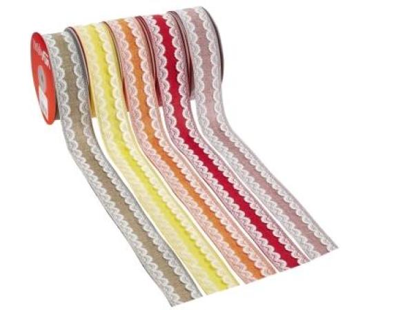 Dekoband Malmö 3,8 cm, orange, Rol. à 10 m  ldm