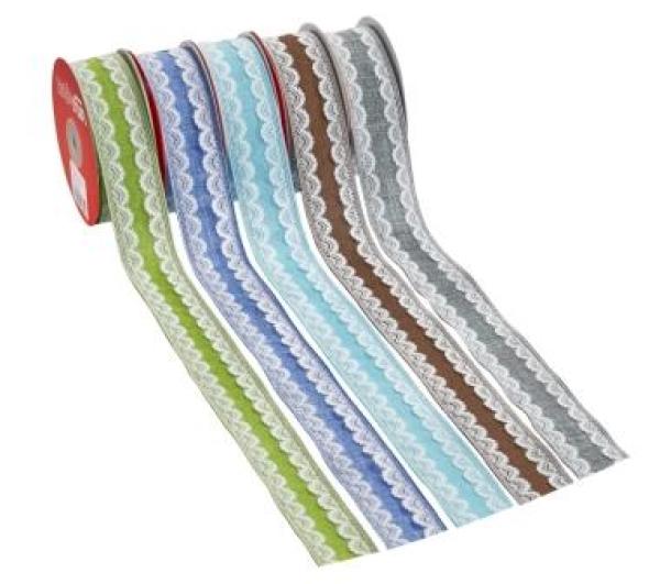 Dekoband Malmö 3,8 cm, hellgrün,   ldm