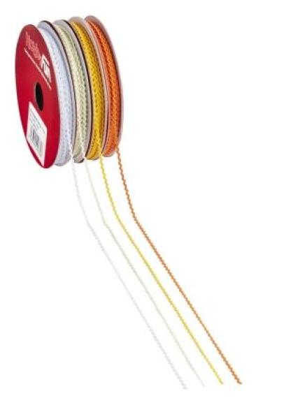 Mini-Zackenlitze ca. 1,5 mm, orange, Rol. à 25 m   ldm