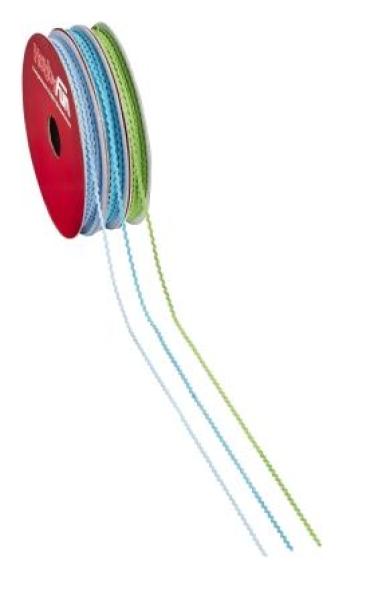 Mini-Zackenlitze ca. 1,5 mm, grün, Rol. à 25 m   ldm