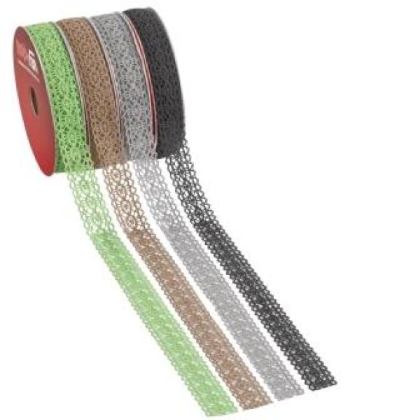 Band Spitze Waterloo grau, 20 mm, Rol. à 20 m  ldm