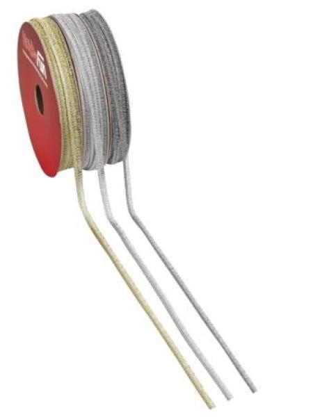 Metallic-Borte antik-silber, Rol. à 20 m   ldm