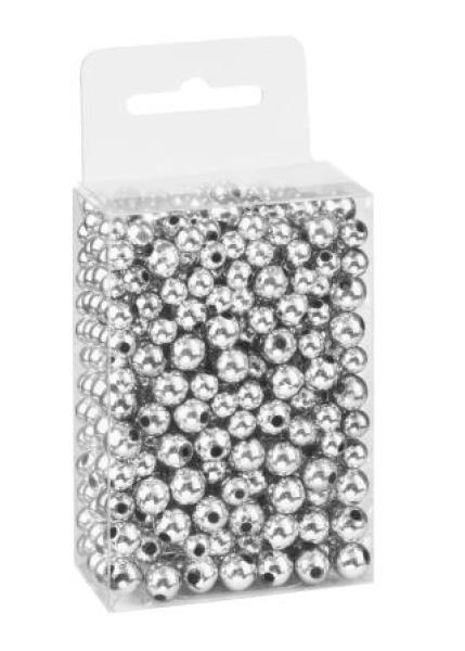 Silberperlenmix 6 + 8 mm, 60 g