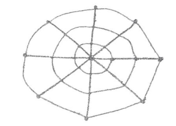 CREApop® Spinnennetz 15 cm, silber