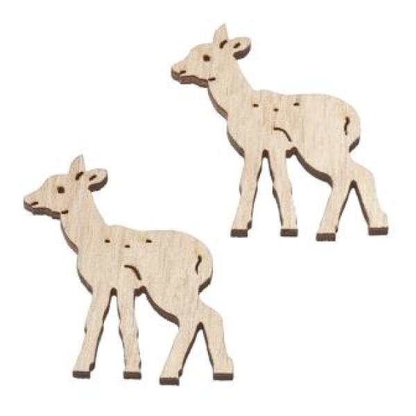 Reh-Holz, ca. 3,5 cm, Btl. à 4 St.