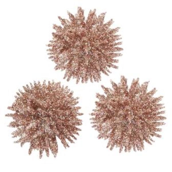 Dekokugel ca. 2,5 cm, Btl. à 6 St., rosé-gold