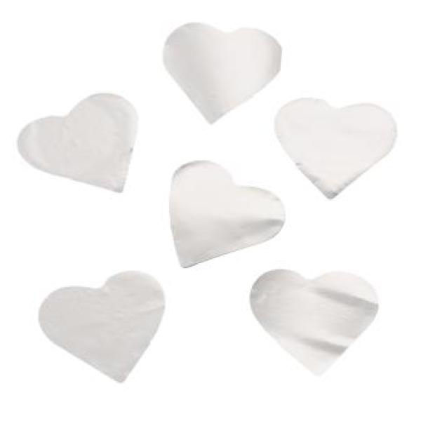 Flitter-Herzen, ca. 1,5 cm, silber, ca. 5 gr.