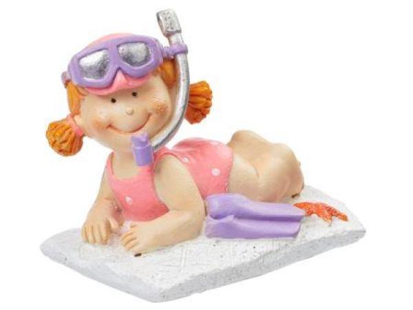 Badefigur Mädchen liegend ca. 7,5 cm
