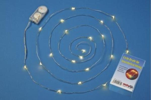 LED Leuchtdraht, warmes Licht, 20 Lampen, Brenndauer ca. 60 Stunden