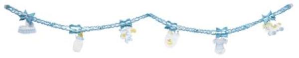 Papiergirlande Babyboy, blau, ca. 2 m, Btl. à 2 St.