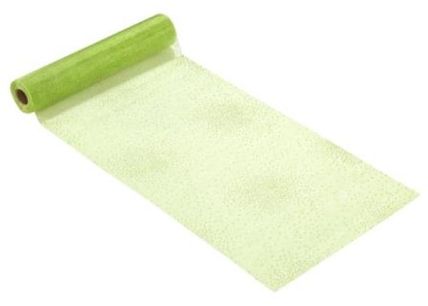 CREApop® Organza-Brilliant-Vlies ca. 28 cm x 15 m, hellgrün  ldm