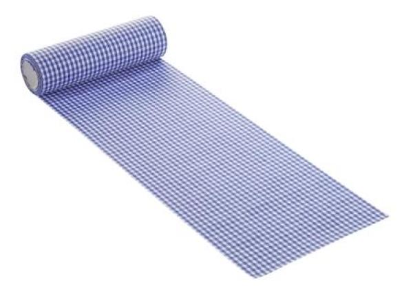 CREApop® Karo-Tischband 20 cm x 10 m, blau  ldm