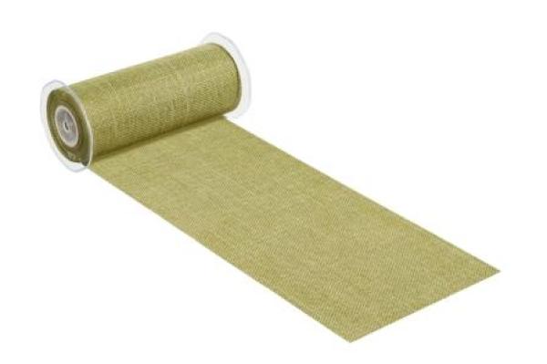 CREApop® Dekostoff 20 cm x 10 m, Leinen-optik, grün  ldm