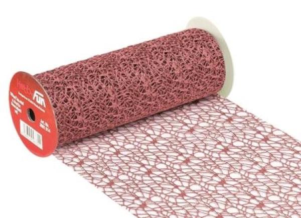 Dekostoff Netz-optik, 29 cm x 15 m, rosenholz   ldm