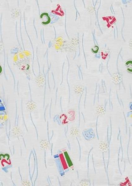 CREApop® Dekostoff 29 cm x 15 m, Schule, blau ldm