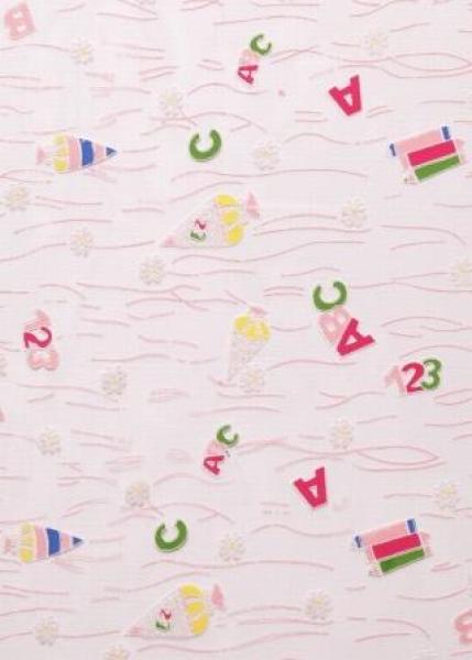 CREApop® Dekostoff 29 cm x 15 m, Schule, rosé  ldm