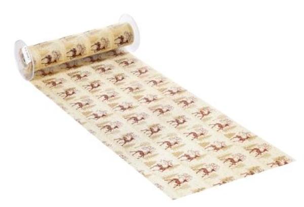 CREApop® Dekostoff 28 cm x 15 m, Rentier, creme   ldm