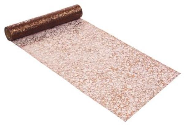 Dekostoff Organza-crackle, 29 cm x 15 m, braun   ldm