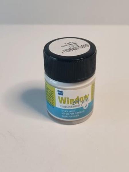 KREUL Schablonierfarbe ´Window Style´, 50 ml, schneeweiß
