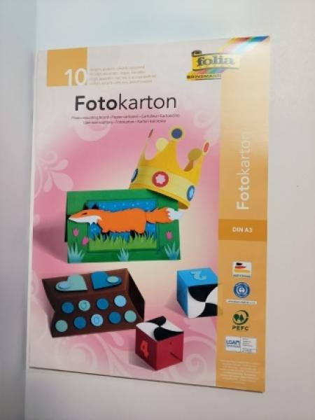 Fotokartonblock 10Farben sort