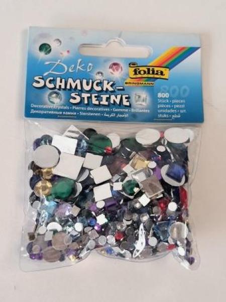 Schmucksteine eckig u. rund