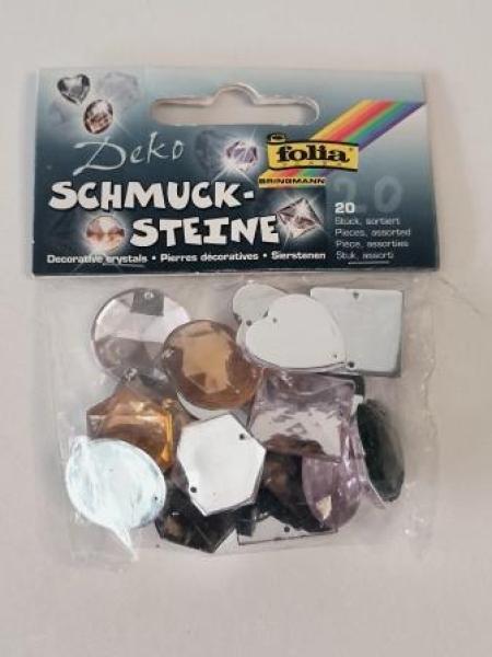 Schmucksteine Maxi - Smoky, 20 Stück, sortiert