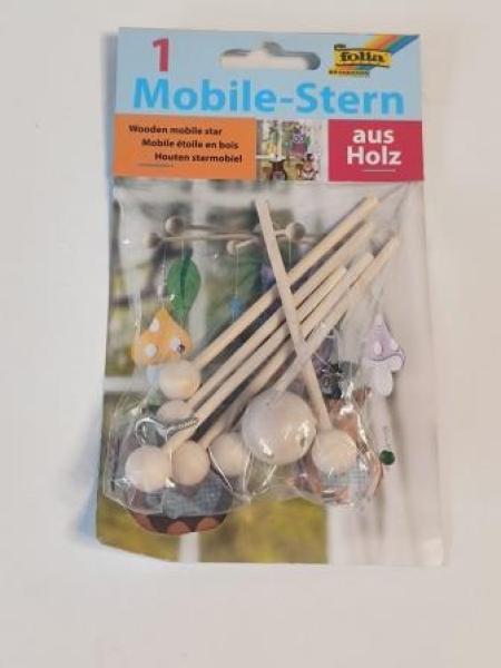 Mobile Stern aus Holz ca. 22cm  Folia 2280