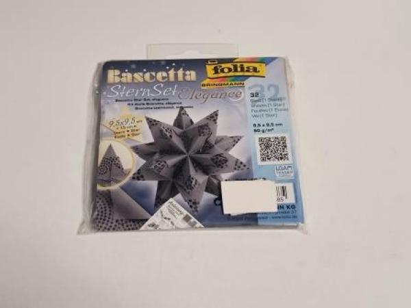 Bastelset Bascetta Stern Pearls anthraz.