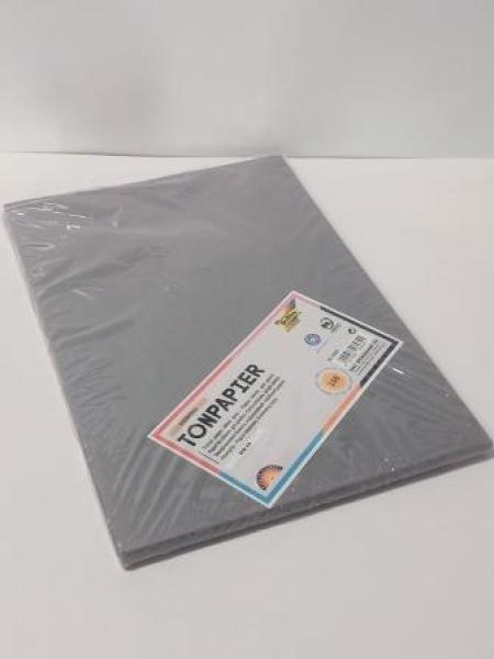 Tonpapier A4 steingrau