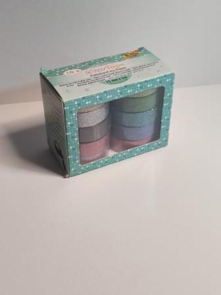 Klebeband Glitter 10er-Set sortiert