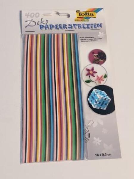 Papierstreifen 130 g / m² 400 Stk sort.16 x 0,3 cm