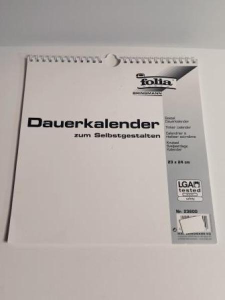 Bastelkalender 23x24cm weiß