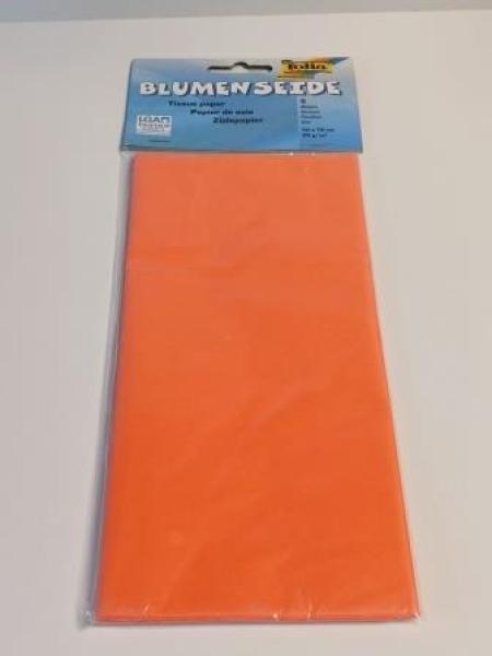 Blumenseide 50x70cm orange