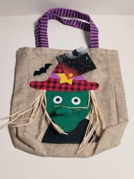Halloween Jutebeutel Hexe 25x20cm