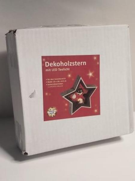 WH Dekostern mit LEDTeelicht, 19x18x4,8cm