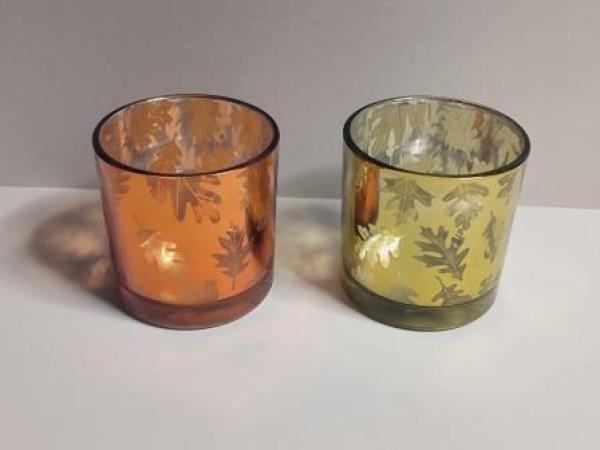 Windlichtglas 8cm sort.