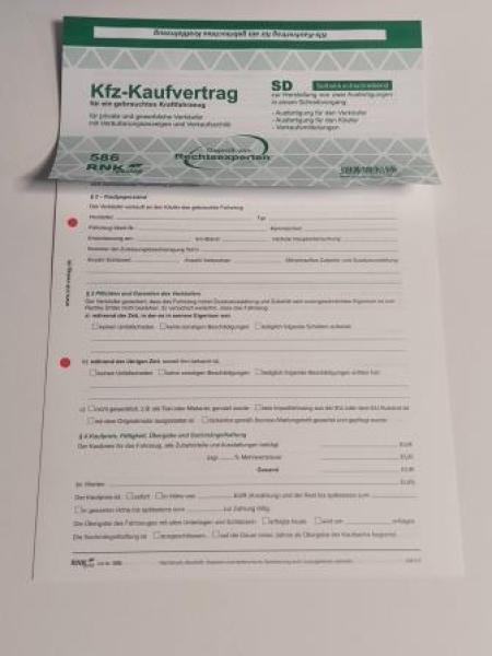 Kaufvertrag gebrauchte KFZ A4