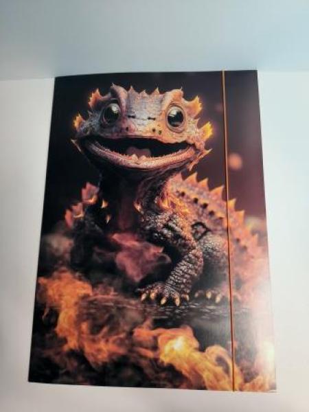 Zeichenmappe "Dragon", Maße (BxH): 310 x 440 mm, bis DIN A3, mit Gummizugverschluss