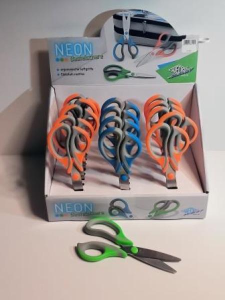 Bastelschere NEON runde Spitze sortiert