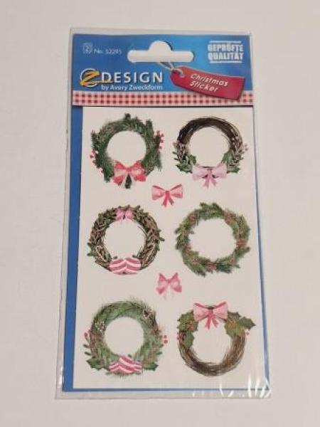 Weihnachtsetikett Kränze