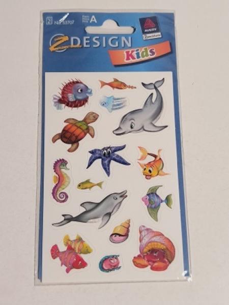 Schmucketikett Meerestiere