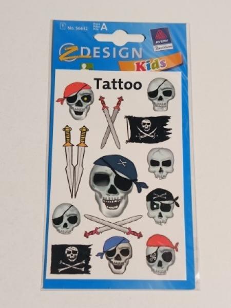 Tattoo Piraten-Totenkopf fbg.